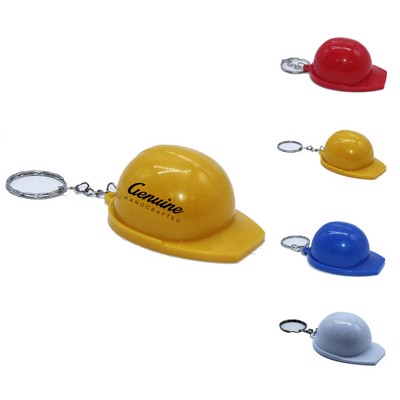 Construction Hat Shaped Led Bottle Opener Keychain