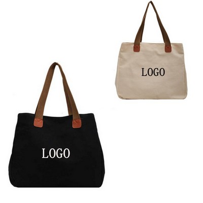 Canvas Tote Handbag With Handle