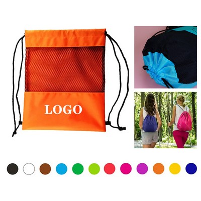 Breathable Mesh Sling Bag - 210D Polyester