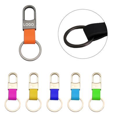 Leather Metal Keychain