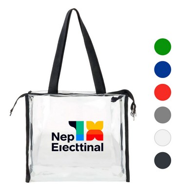 Custom Clear PVC Tote Bag 12"x12"