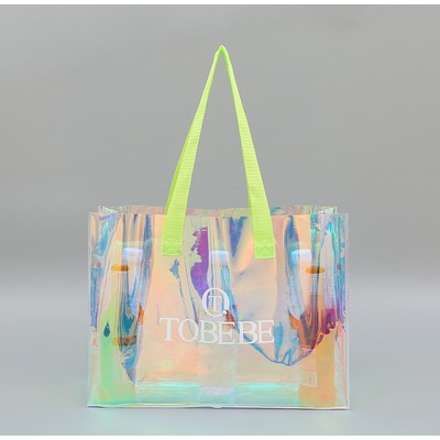 Holographic Clear Shopping Tote Bag