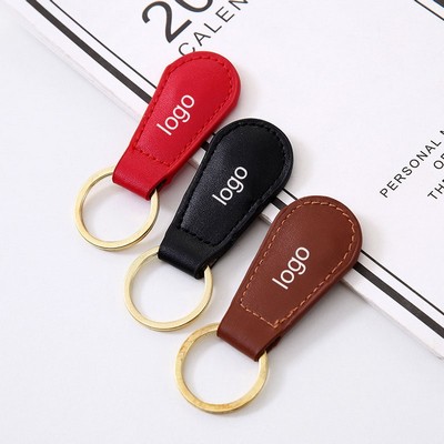 Magnetic Leather Metal Keychain