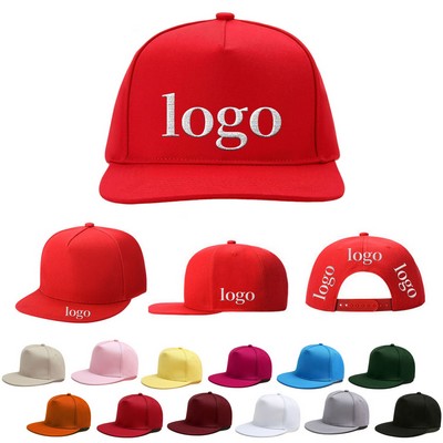 Flat Bill Visor Snapback Cap