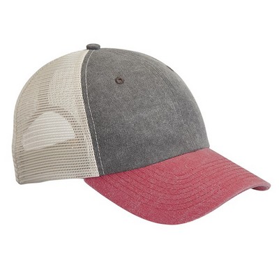 Sportsmanª Pigment Dyed Trucker Cap (Embroidered)