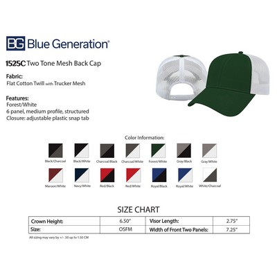 2-Tone Trucker Mesh Back Cap