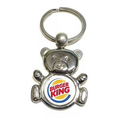 Teddy Bear Metal Keychain