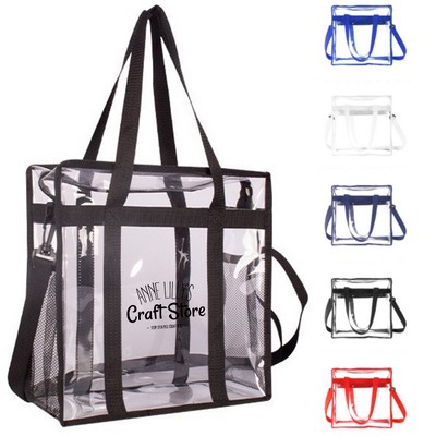 Clear Security Shoulder Tote Bag