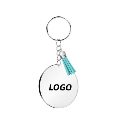 DIY Keychain Craft Kit with Acrylic Discs Tassels and Open Rings