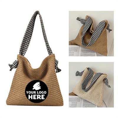 Chic Straw Beach Tote