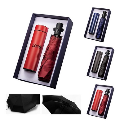 Premium Business Gift Set - Umbrella & Tumbler
