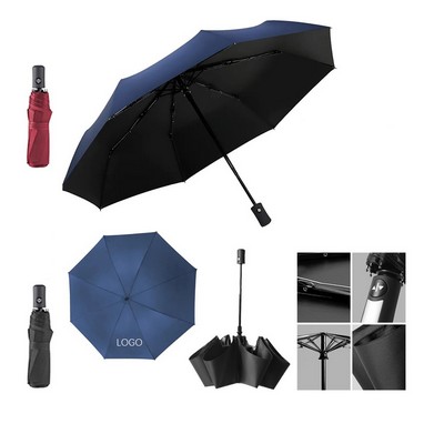 Custom 8-Rib Folding Umbrella with Automatic Dual Use