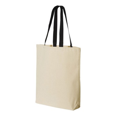 Q-Teesª Canvas Tote Color Handle Bag (Blank)