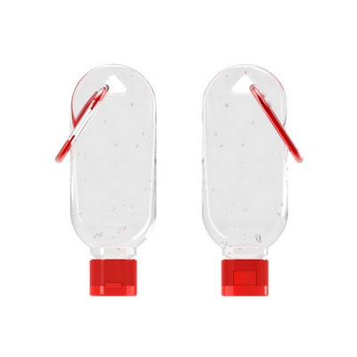 Hand Sanitizer Gel with Carabiner, 1.8 Oz. - Blank