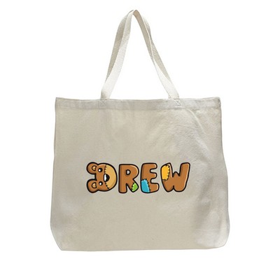 Jumbo Organic Cotton Canvas Tote Bag