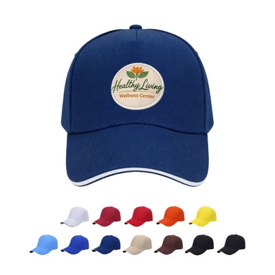 Premium Structured Cotton Twill Sandwich Baseball Cap