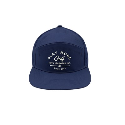 Heya Custom 7-Panel Performance Golf Cap - Laser-Cut Ventilation