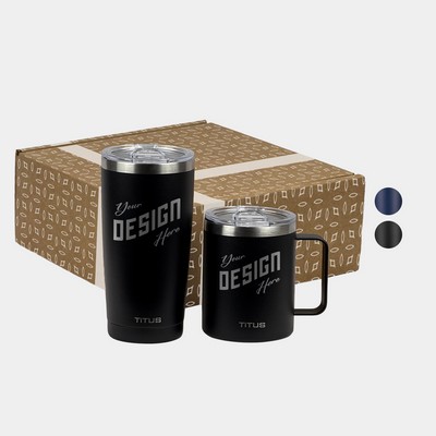 TiTUS® 20 oz Tumbler & 12 oz Mug Insulated Drinkware Gift Set