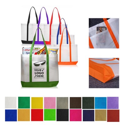 Non-Woven Budget Shopper Grocery Beach Tote Bag