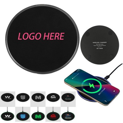 15W Wireless Charger with Light-up Logo