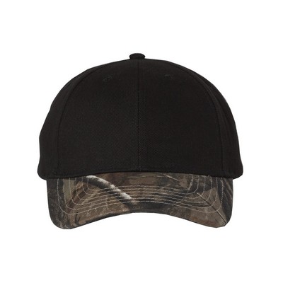 Kati Solid Crown w/Camouflage Bill Cap
