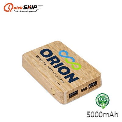 Eden Green Bamboo Wireless Power Bank 5000