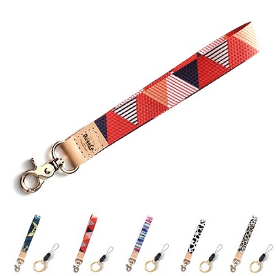 Leather Wrist Key Chain with Organizer