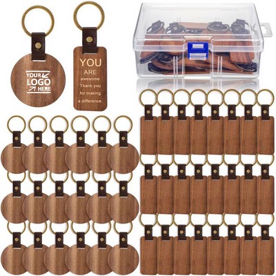 Custom Wooden Keychain DIY Craft Key Tag