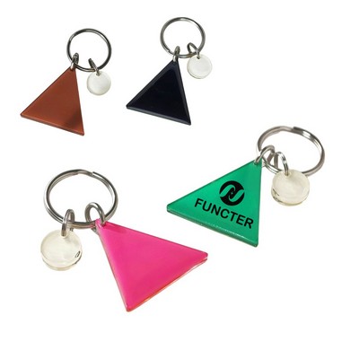 Custom Triangle with Acrylic Keychain Pendant Key Ring