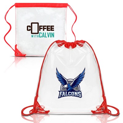 Clear Drawstring Backpack ( 12'' x 12'' )