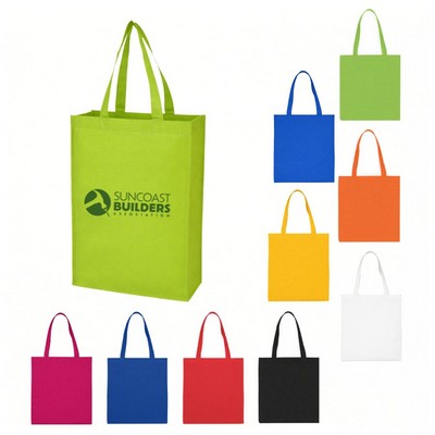 14" x 16" Non-Woven Shopper Tote Bag – Reusable Polypropylene Promotional Grocery Bag
