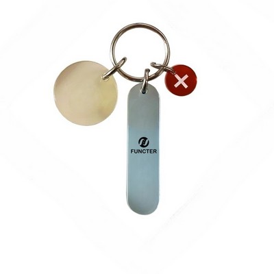 Custom Acrylic Rectangle Keychain With Two Rings