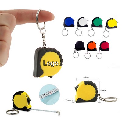 Mini tape measure convenient retractable with key chain