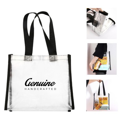 PVC Clear Tote Bag with Nylon Handle