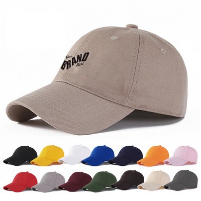 6 Panel Unstructured Crown Golf Hat Dad Cap