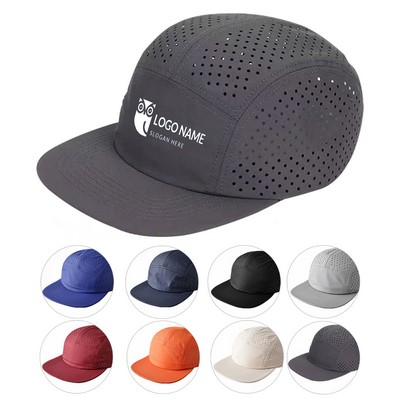 Perforated Quick Dry Stiff Brim Baseball Cap MOQ 50