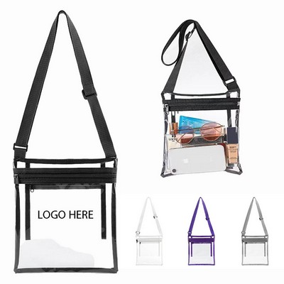 Clear PVC Crossbody Stadium Bag