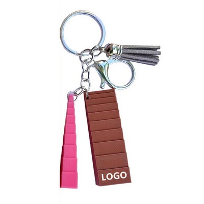 Pink Tower PVC Key Chain