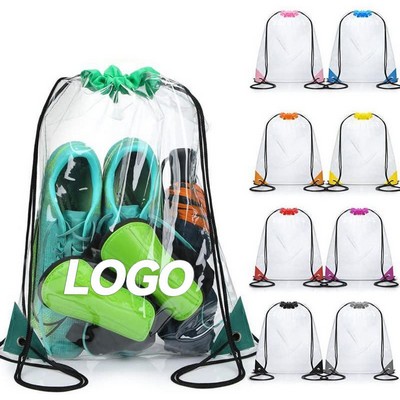 Transparent Tote Bag with Drawstring