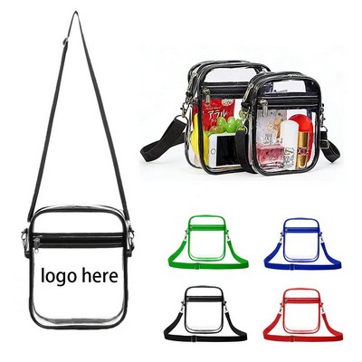 Clear PVC Crossbody Stadium Bag